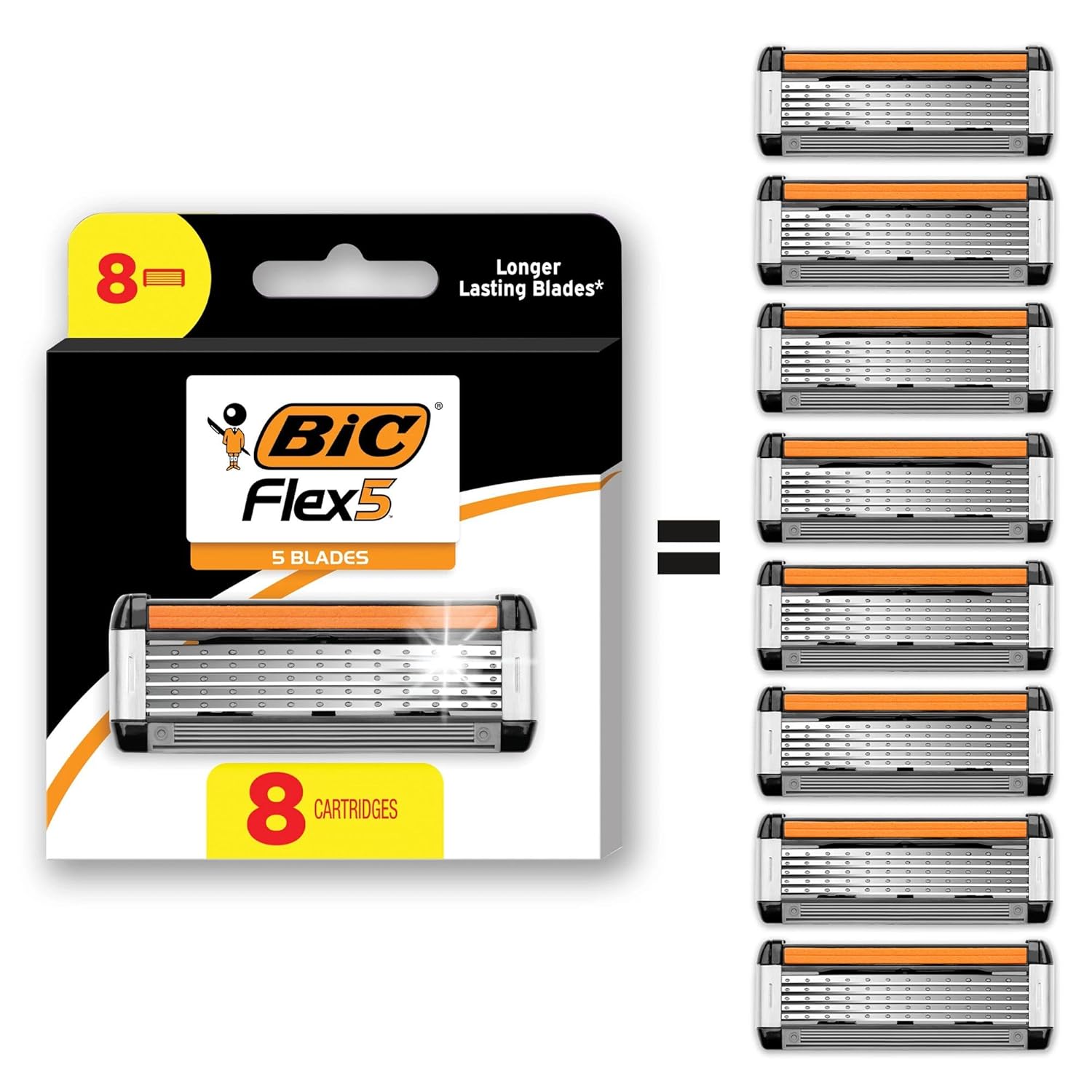 BIC Flex 5 - Maquinillas de afeitar recargables para hombres, repue...