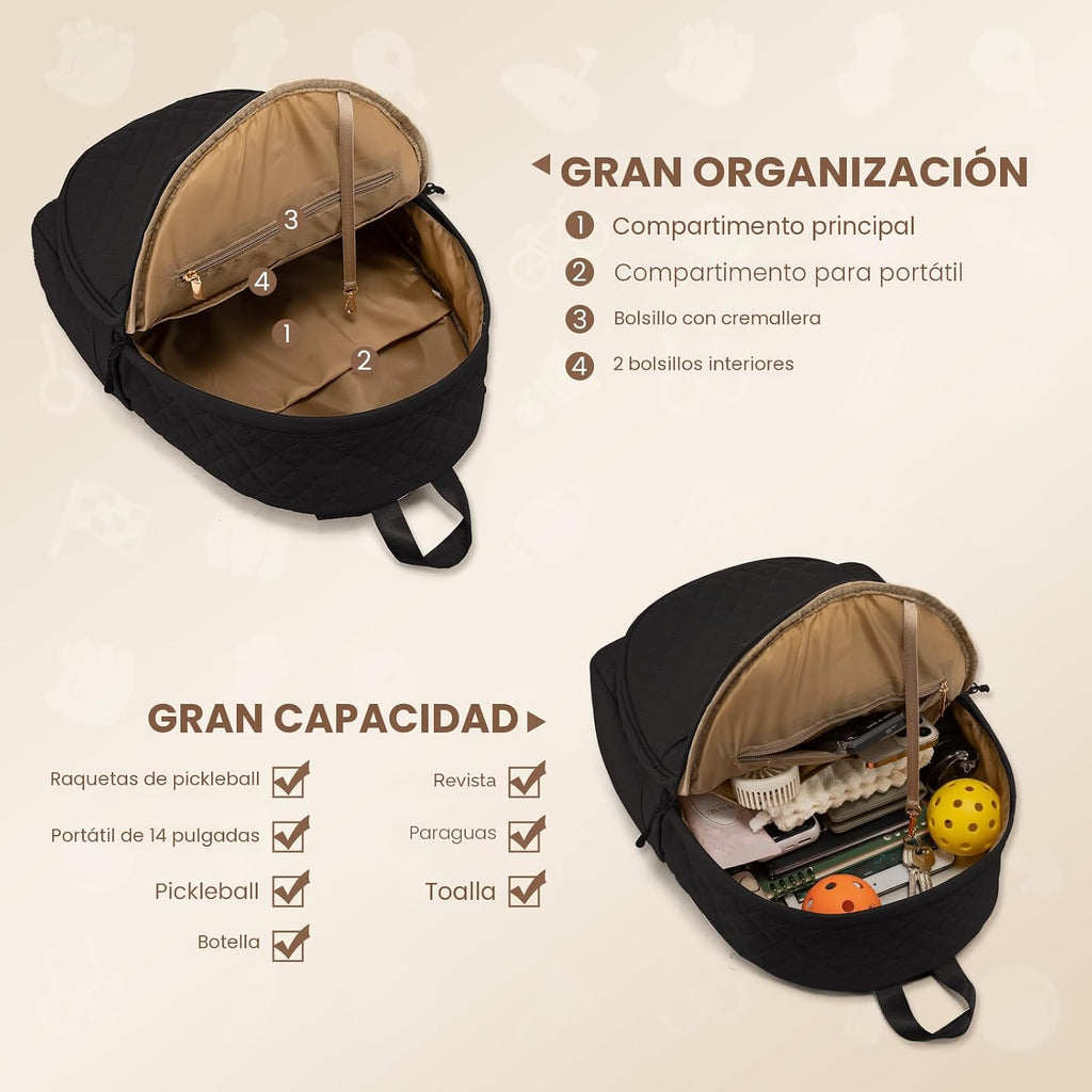 Sucipi Bolsas de tenis para mujeres, Mochila bolsa acolchada para r...