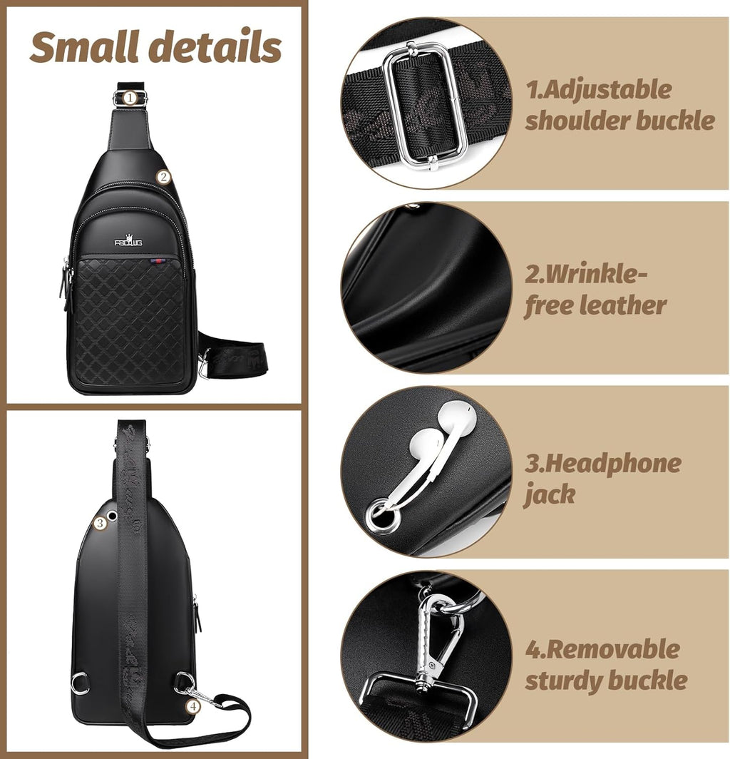 FSD.WG sling Backpack for Men Chest Bag Crossbody Shoulder Bags Tra...