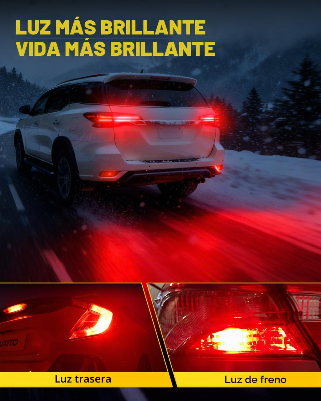 AUXITO Bombilla LED roja 7440 7443 mejorada para luces traseras, lu...