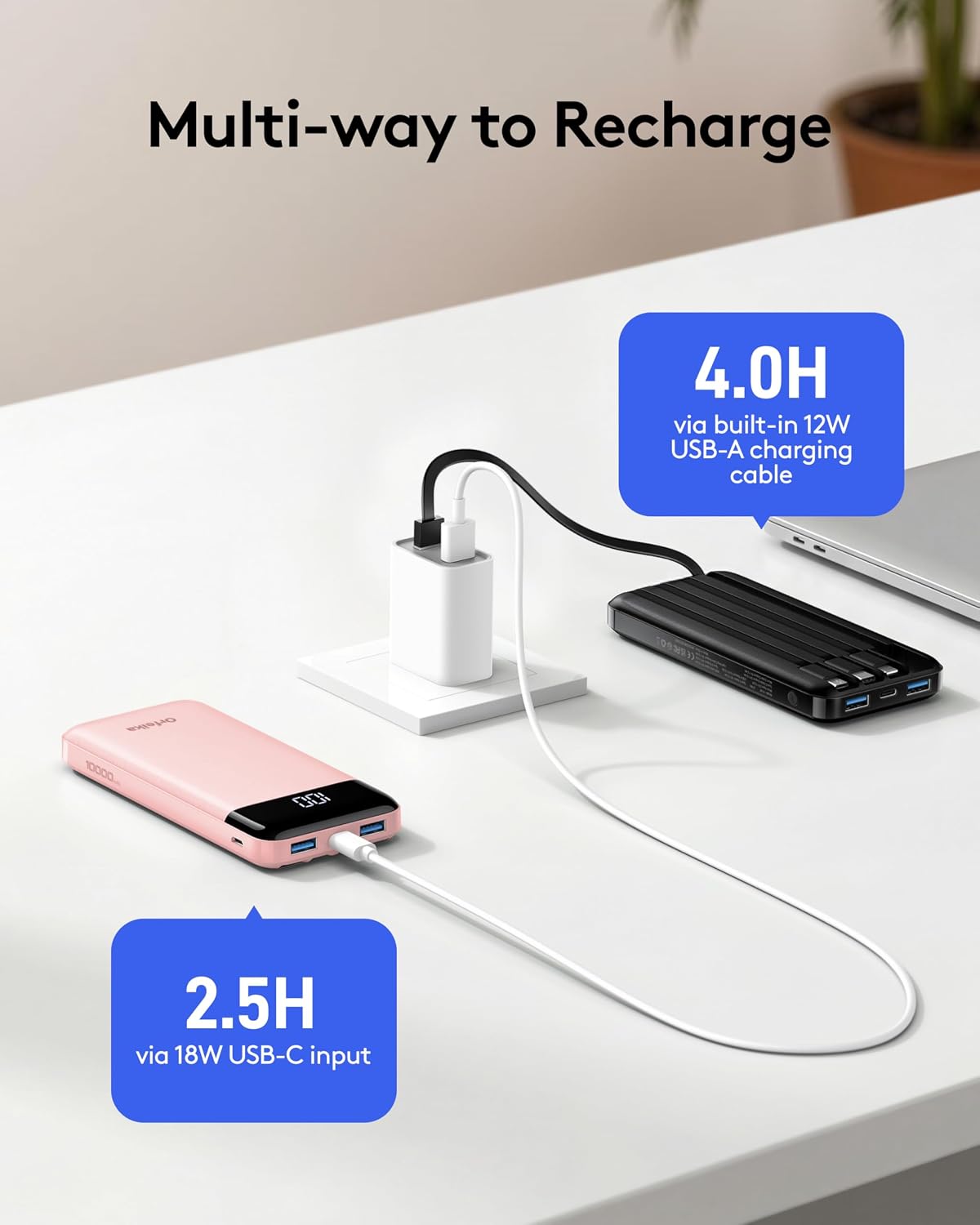 Orfeika Cargador portátil para teléfono, Banco de energía portátil...
