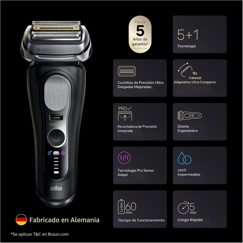 Braun Series 9 PRO+ - Afeitadora eléctrica para hombres, maquinilla...