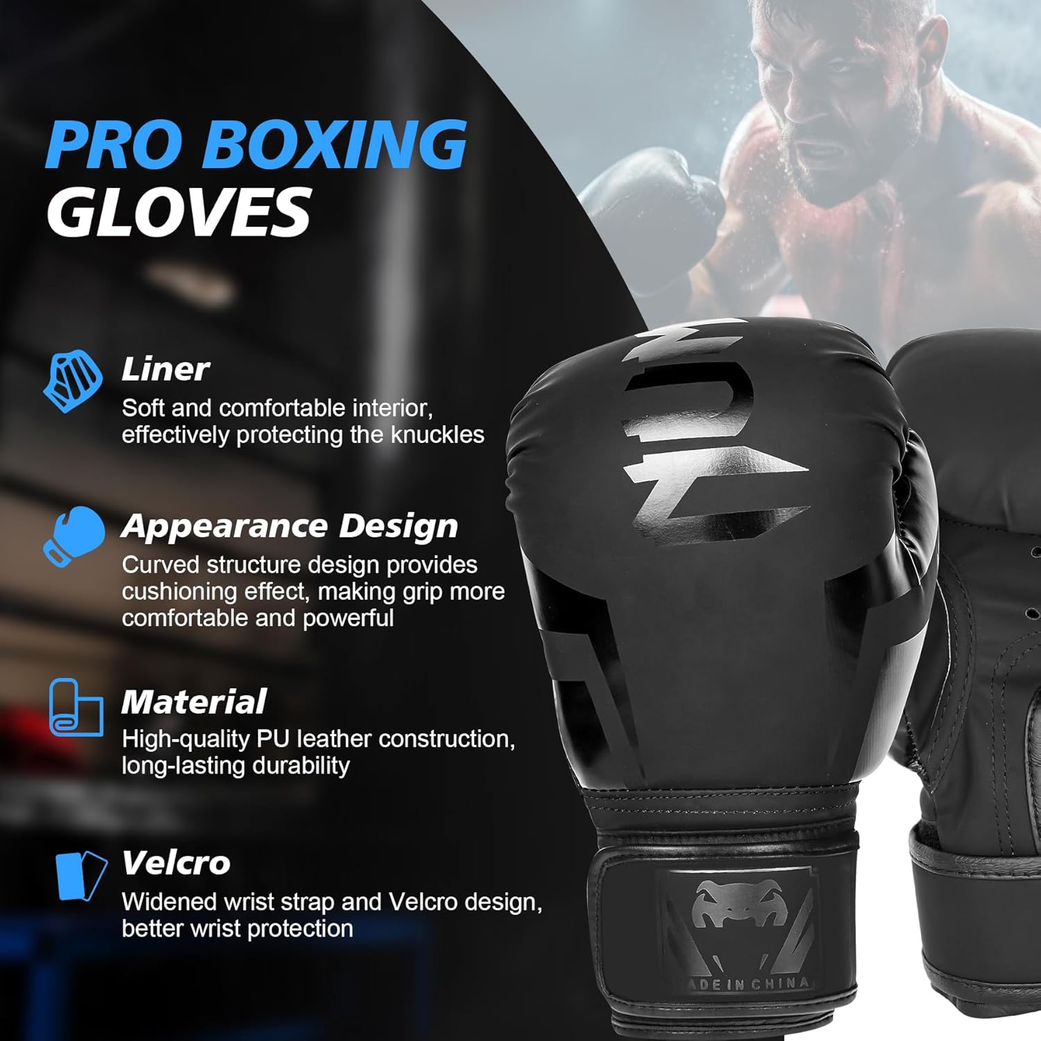 Inmorven Guantes de Boxeo, Entrenamiento Sparring, Muay Thai MMA Ki...