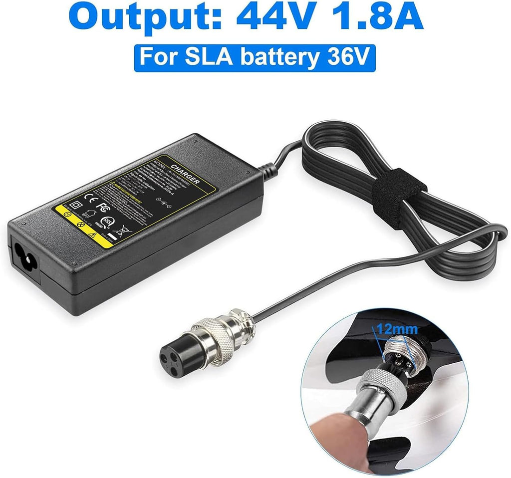 Cargador de 44 voltios y 1.8 amperios para 36 V Boreem Jia, Minimot...