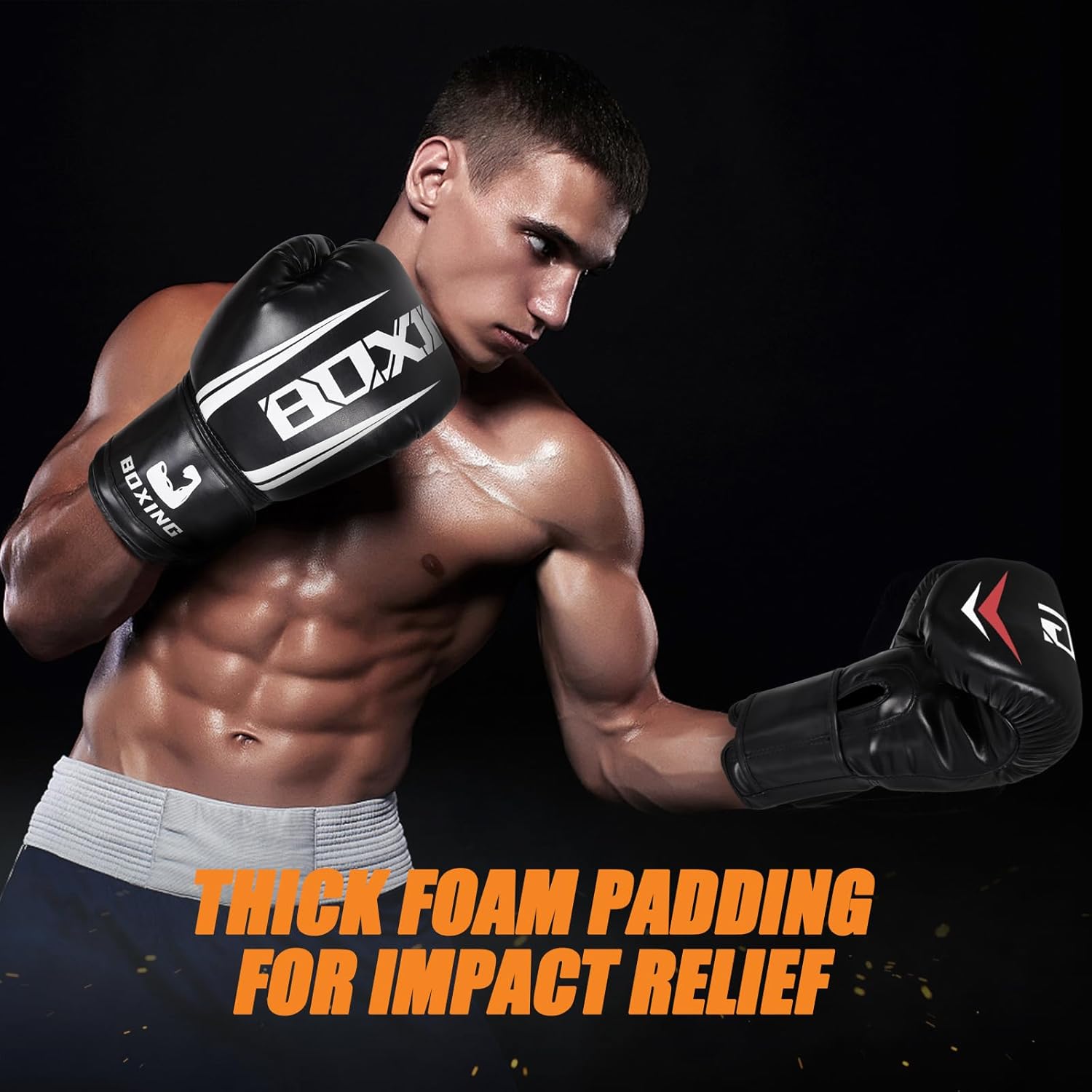 Guantes de boxeo para hombre, guantes de entrenamiento de boxeo, Mu...
