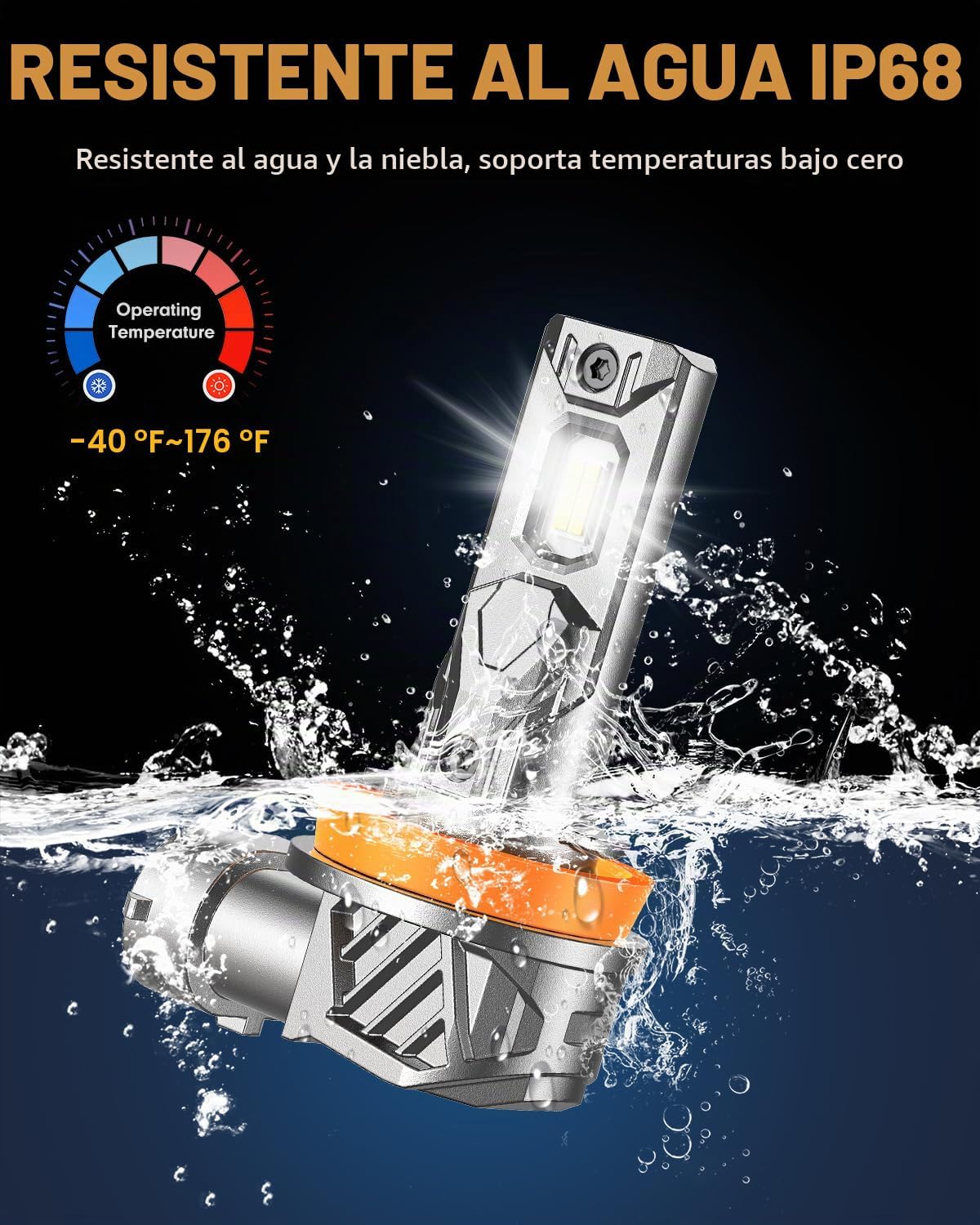 FORENNER Combo de bombillas H11 9005, 140000LM 1000% Ultra brillo,...