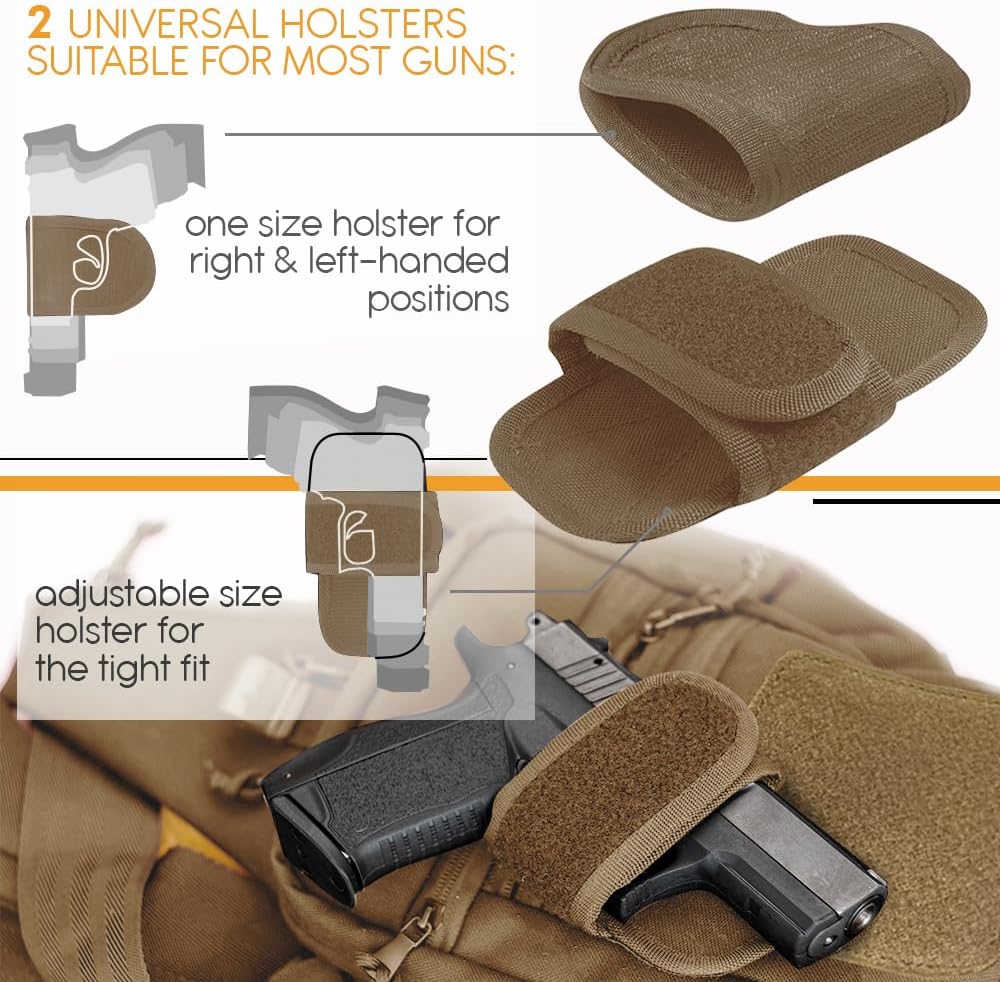TECEUM Bolso táctico compacto con parche \u2013 CCW para todos los...