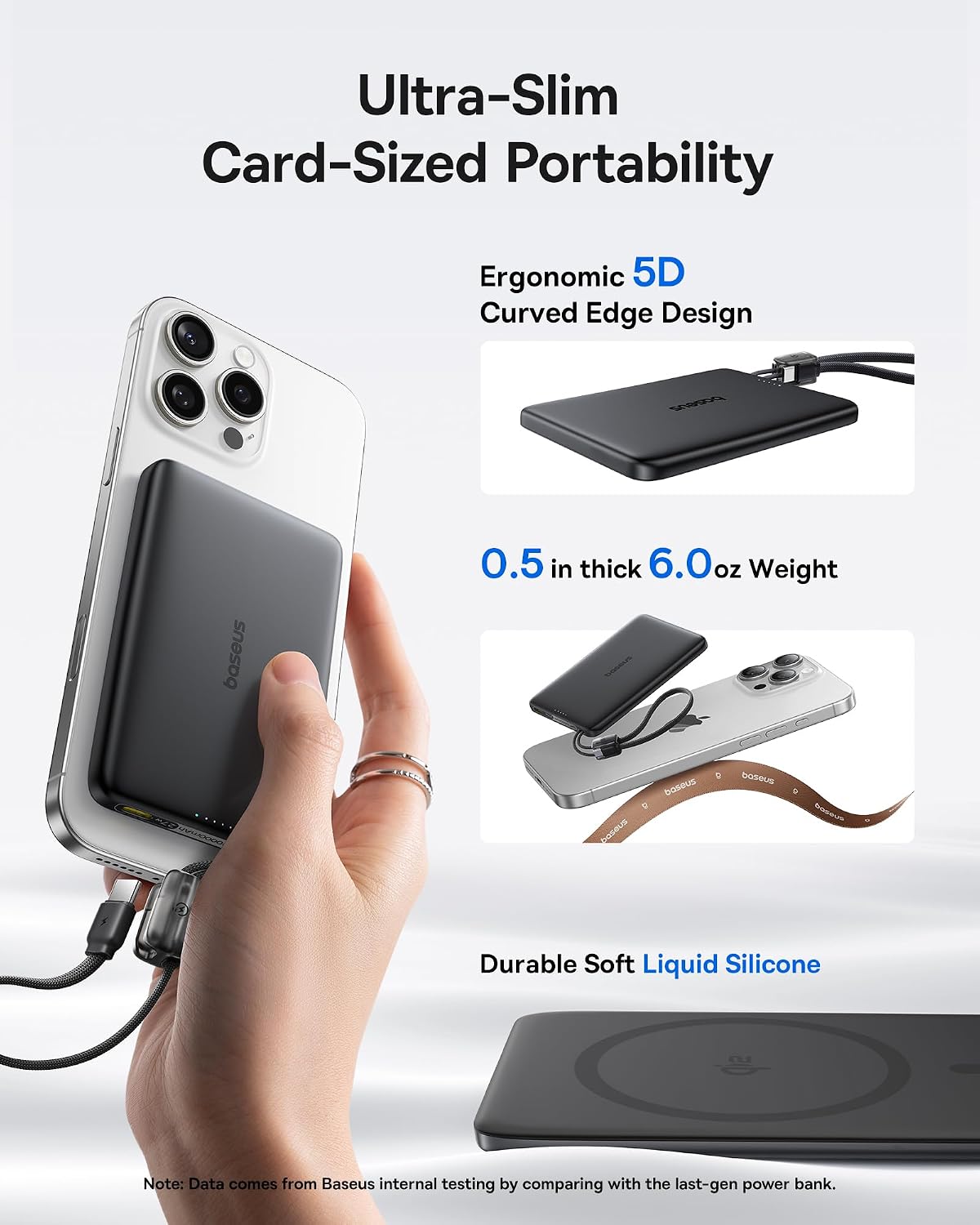 Baseus Picogo Qi2 - Cargador portátil Magsafe de 15 W, cargador por...