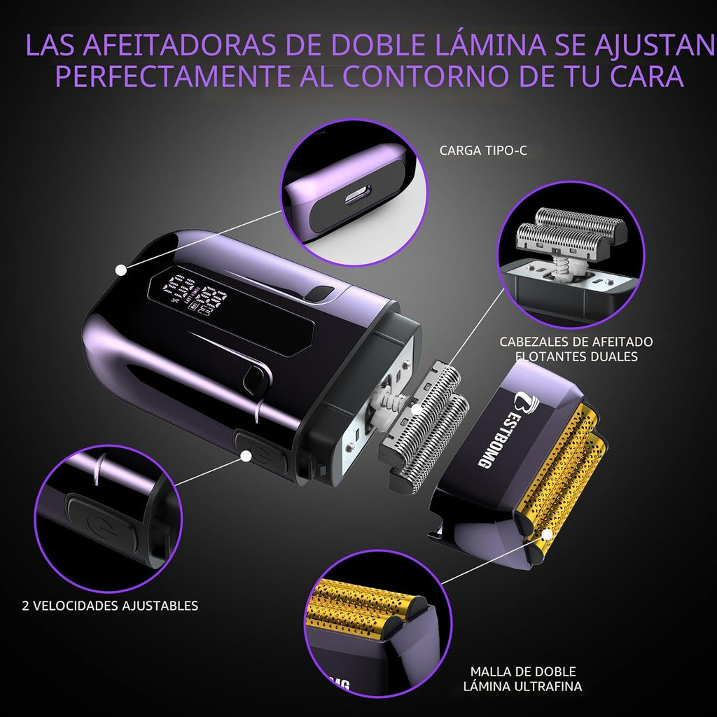 BESTBOMG® - Cortapelos para hombres profesionales, kit de corte de...