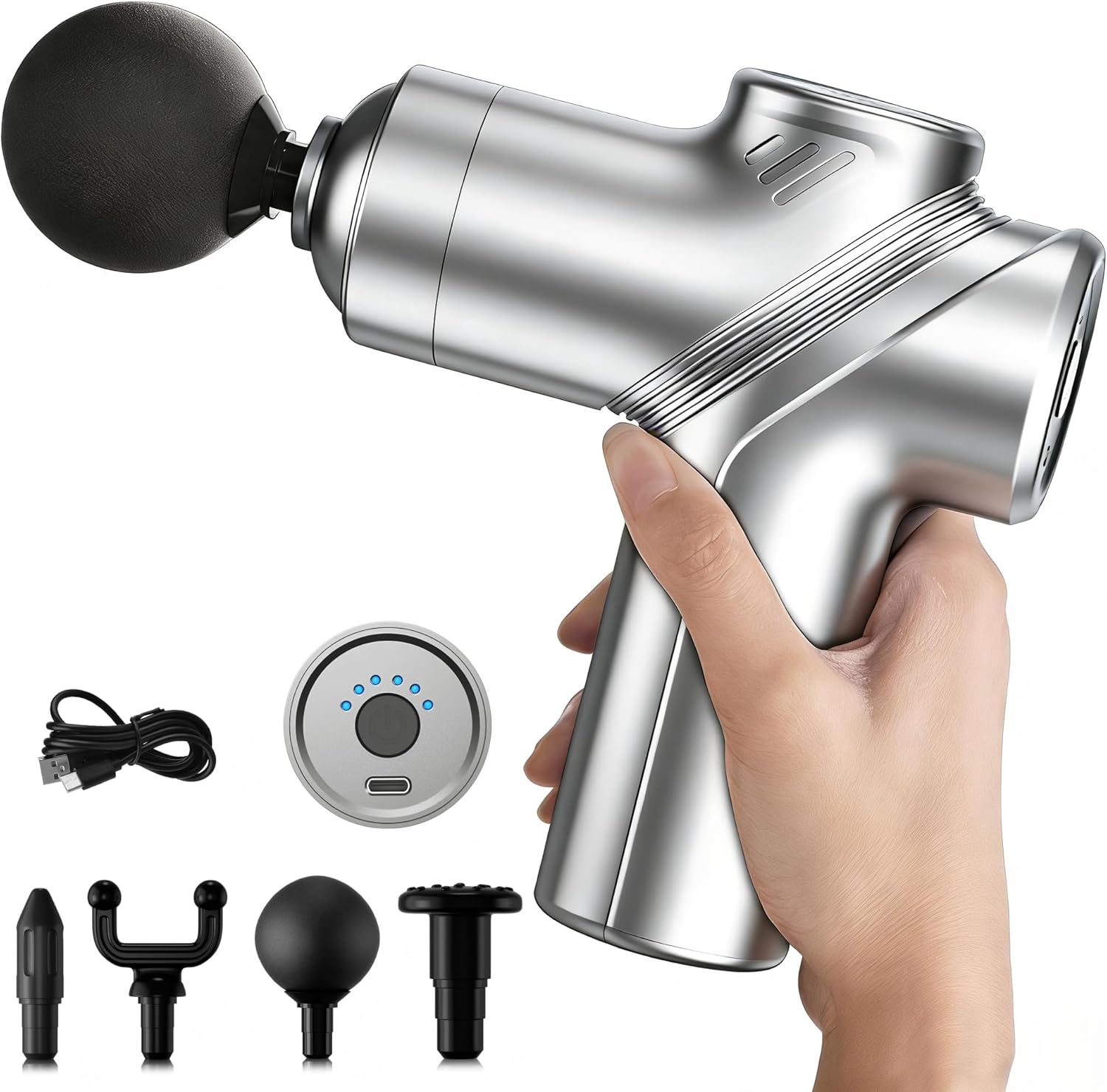 LEERCON Mini pistola de masaje, masajeador muscular portátil de tej...