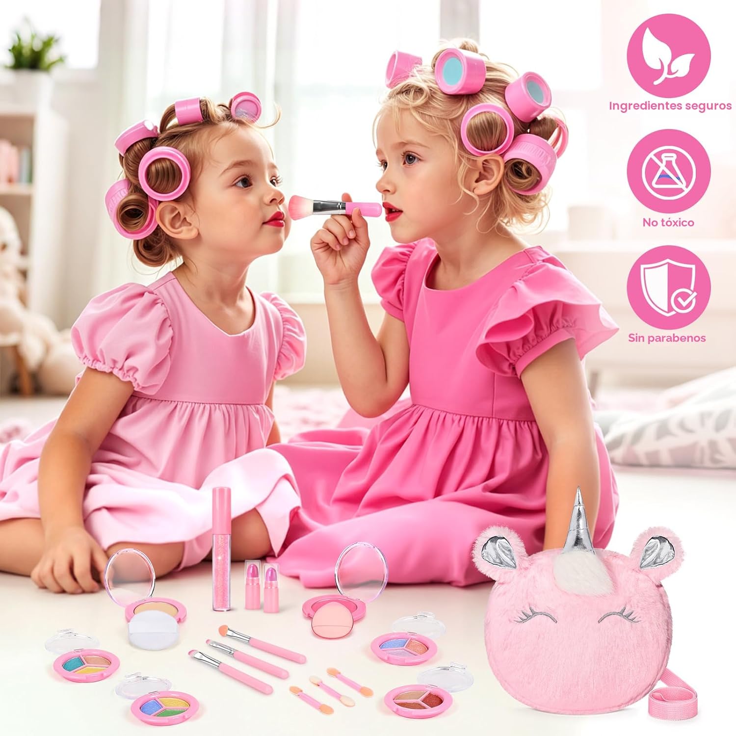 Kit de maquillaje real para niñas de 3 a 10 años: juego de juguetes...
