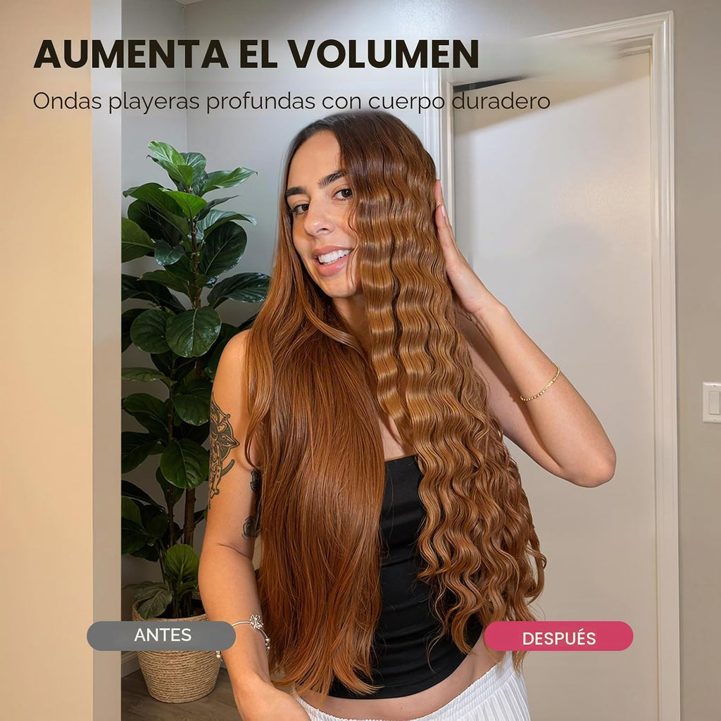 Ufree Engarzadora de cabello para mujer, rizador de pelo, ondulador...