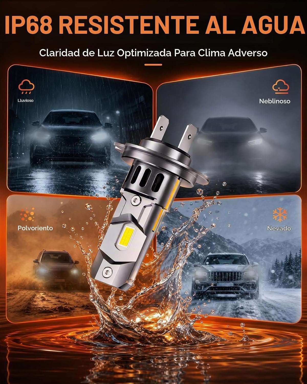 SEALIGHT - H7 Focos antiniebla para uso todoterreno o focos antinie...