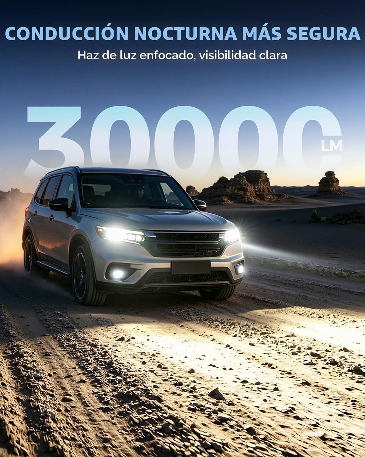 Marsauto Bombillas LED M1C H11 para faros delanteros, 30000LM 6000K...