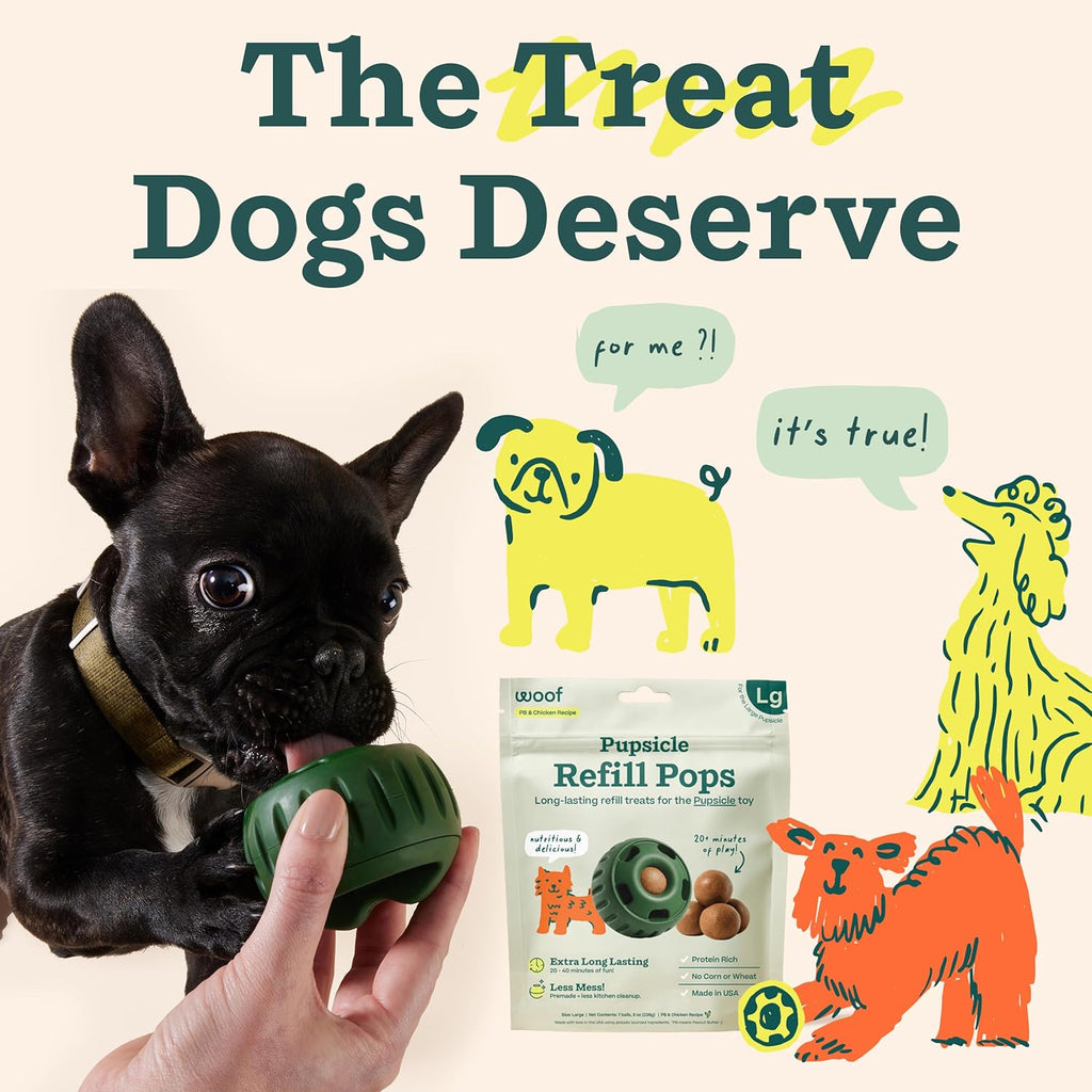 WOOF Pupsicle - Paletas de recambio de pollo, deliciosas golosinas...