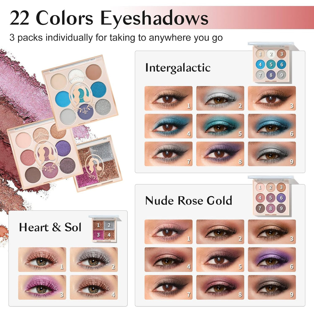 Kit de Maquillaje Todo en Uno Color Nymph para Chicas Adolescentes,...