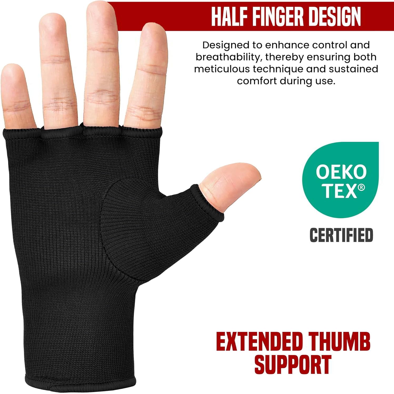 RDX Guantes de mano para boxeo, guantes internos para hombres y muj...