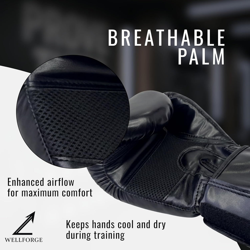 Wellforge - Guantes de boxeo de 10 onzas \/ 12 onzas para entrenami...