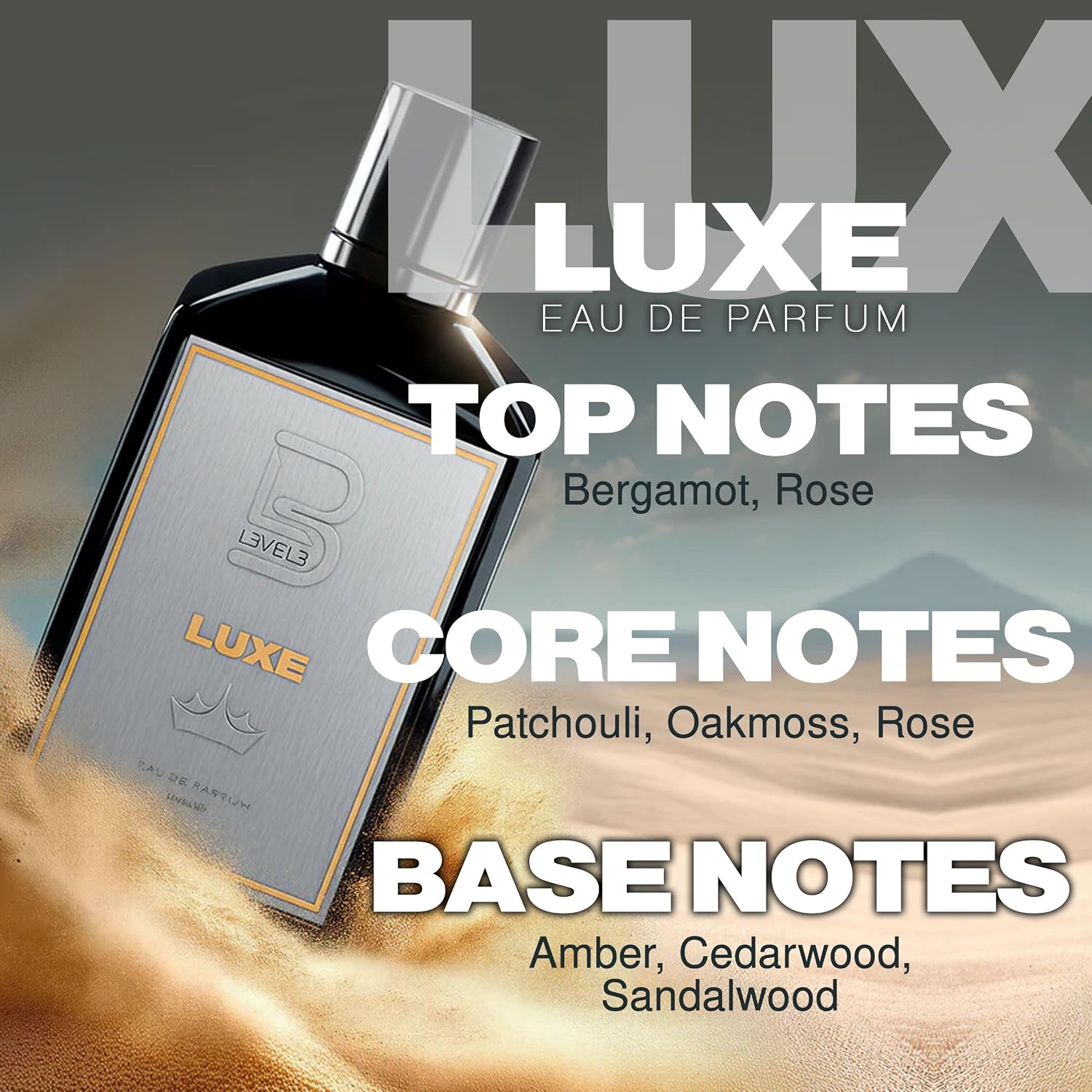 L3 Colonia Eau de Parfum de nivel 3 para hombre, EDP de larga durac...