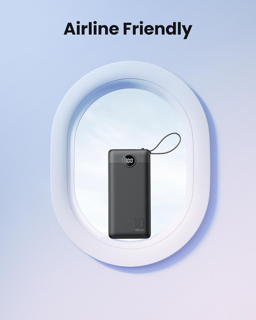 Coowisty Cargador portátil con cables integrados, banco de energía...