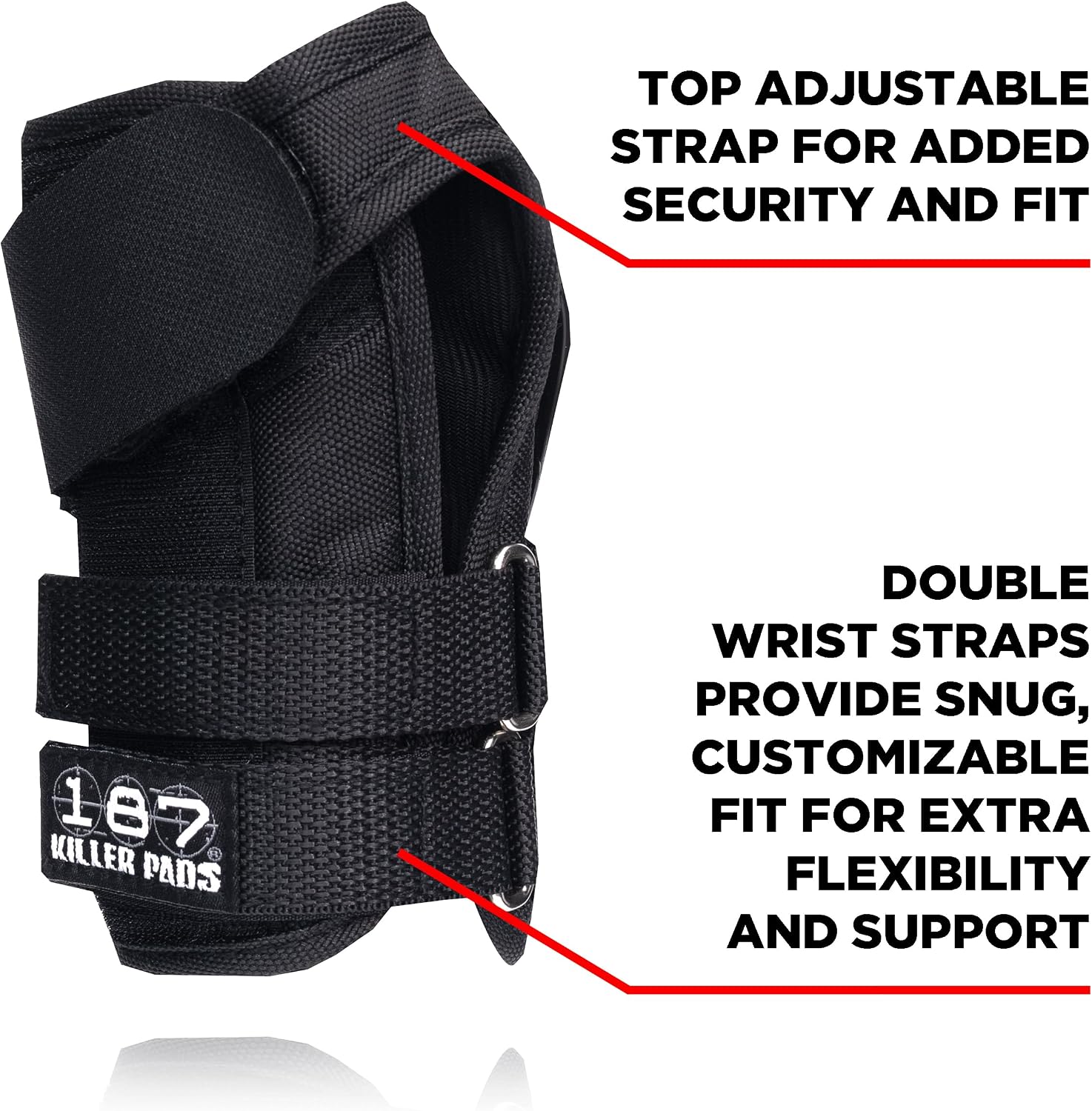 187 Killer Pads Protectores de muñeca profesionales; protección dur...