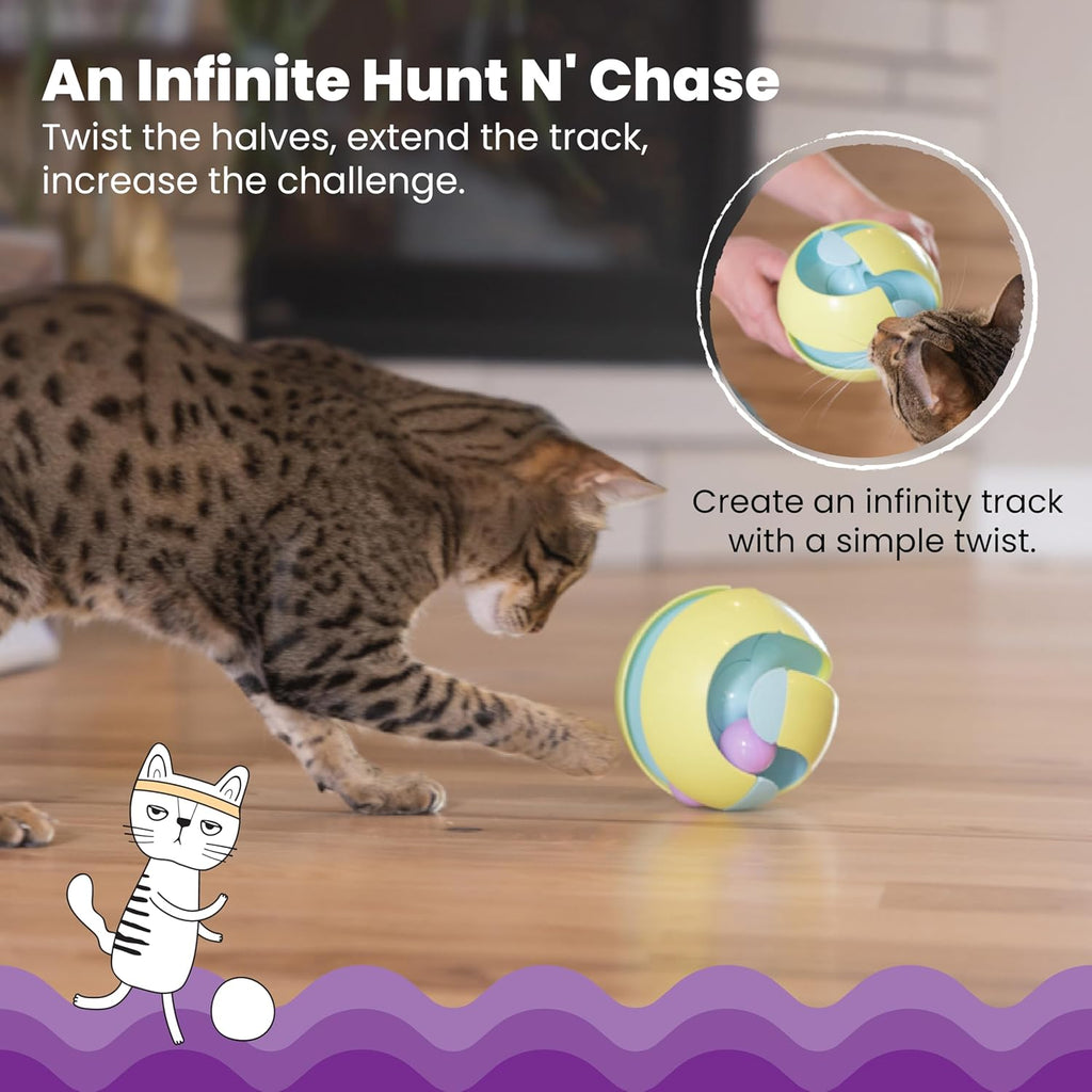 Catstages Twist-A-Ball 3-en-1 Juguetes Convertibles de Pista para G...