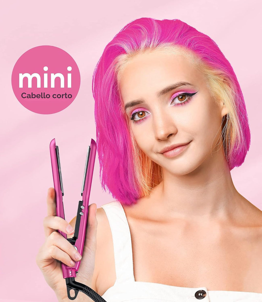 Terviiix Mini plancha alisadora de temperatura ajustable, mini alis...