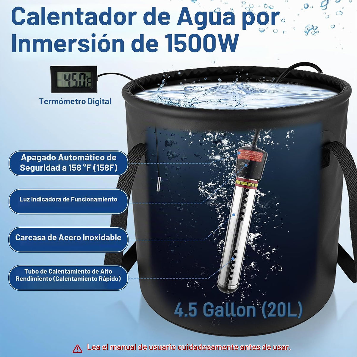 Sumloty Ducha portátil para acampar con calentador, bomba de ducha...