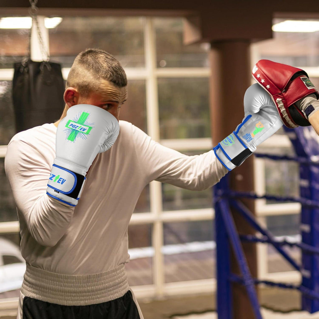 POZTEV Guantes de boxeo para hombres y mujeres, guantes de entrenam...