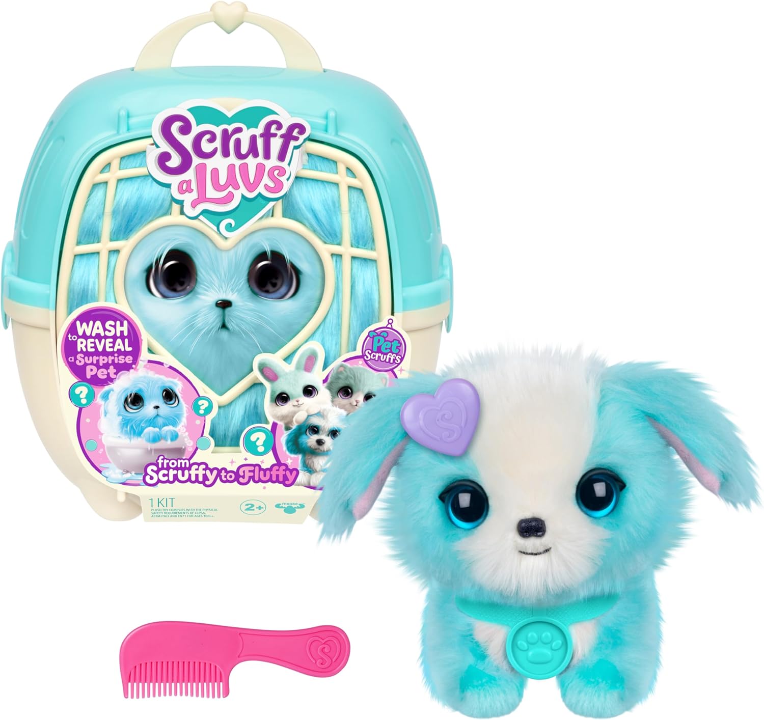 SCRUFFALUVS Blue Surprise Pet, juguetes de peluche misteriosos, ani...