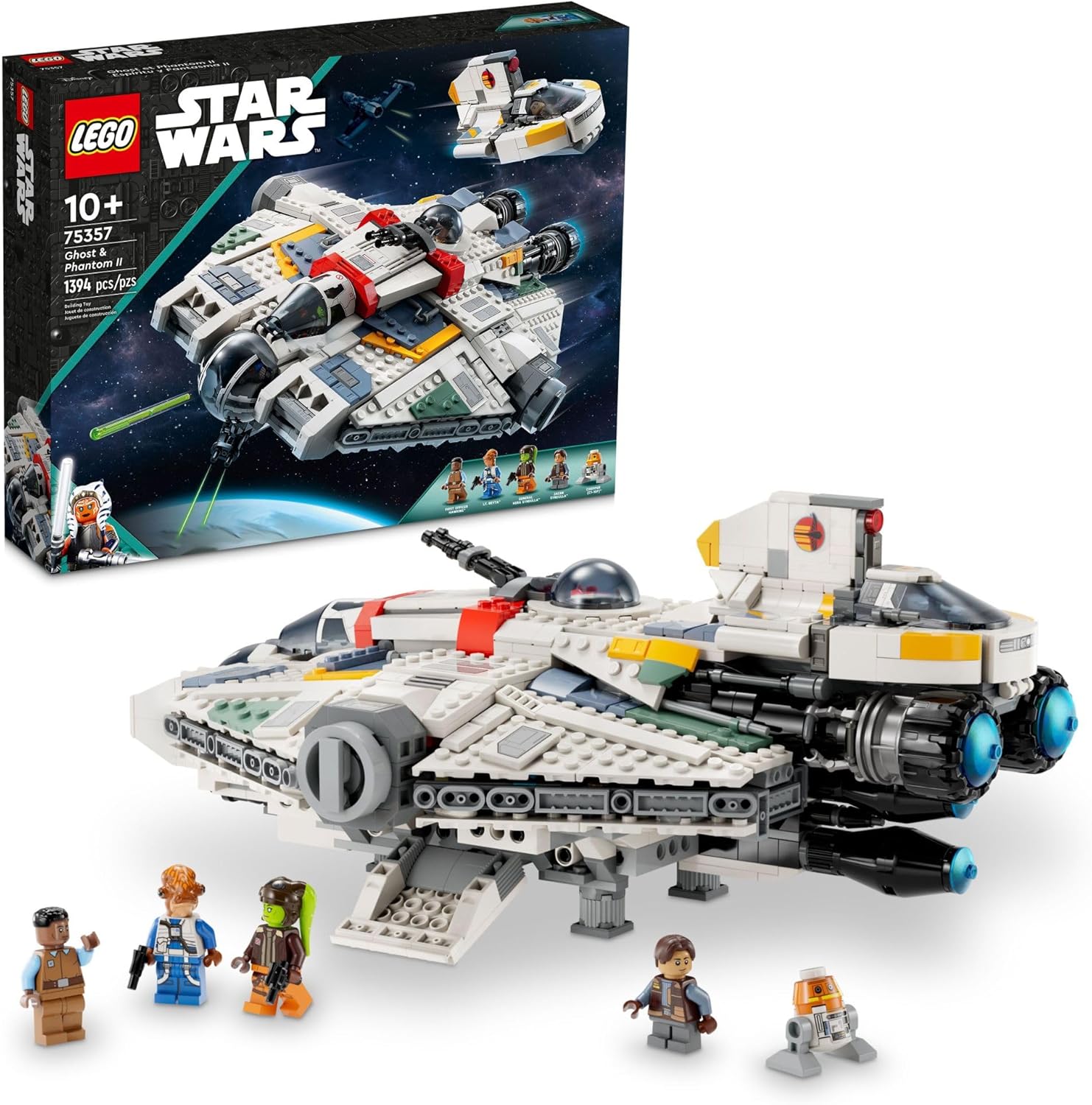 LEGO Star Wars Ahsoka Ghost and Phantom II - Juguete de nave espaci...