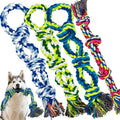 Rocfish [Paquete de 4] juguetes de cuerda para perros para masticad...