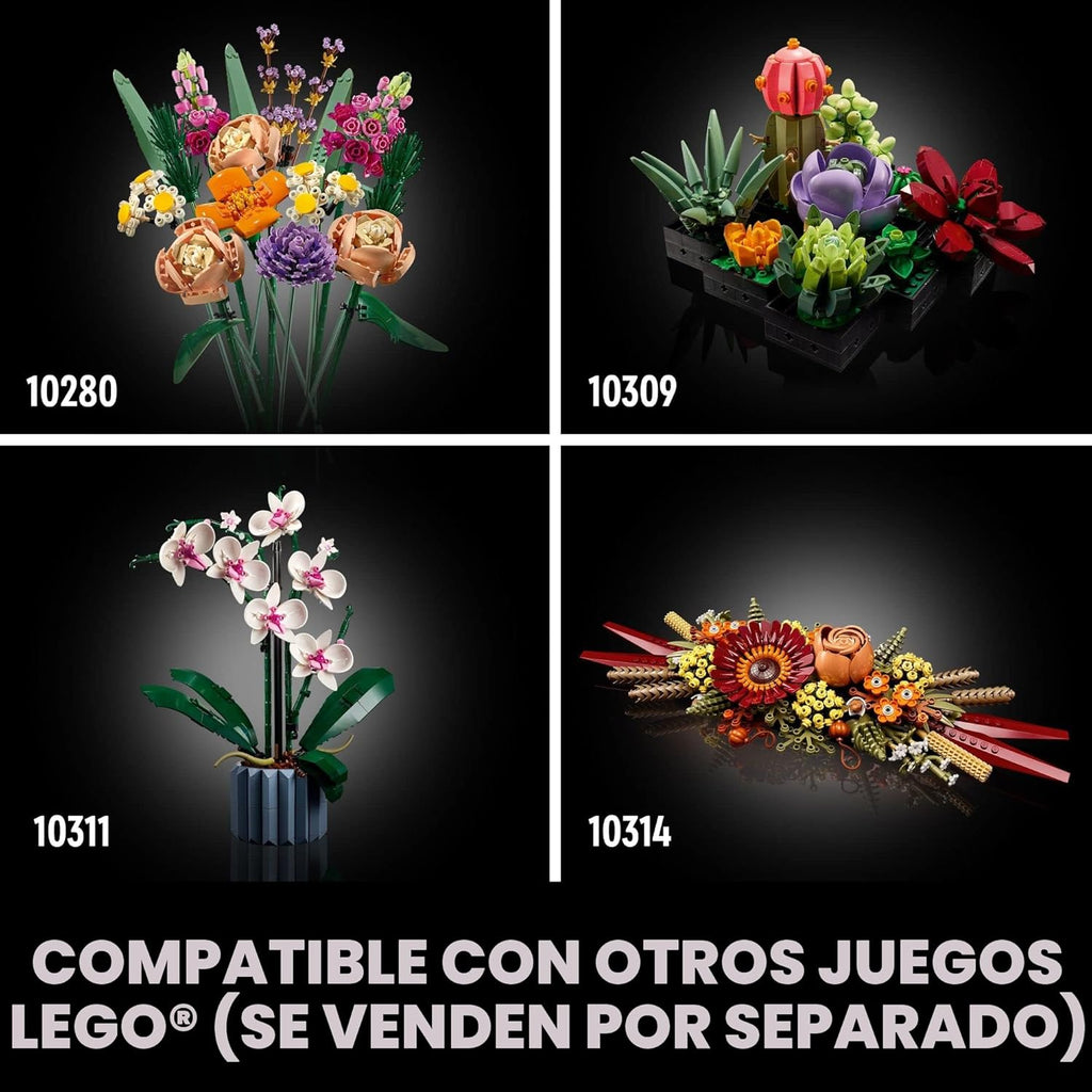 LEGO Botanicals - Ramo de flores silvestres artificiales, juego de...