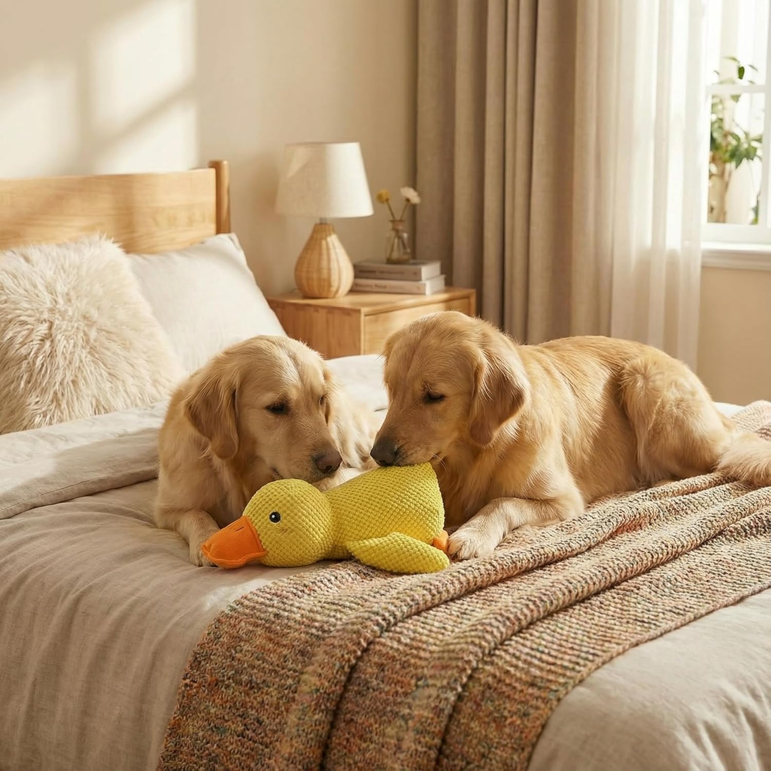 Paw-FECT Piece - Juguete calmante de felpa para perro, con sonido d...