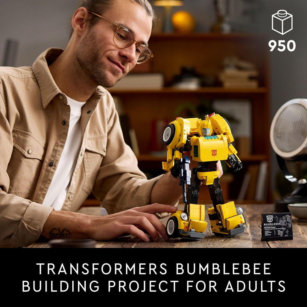 Figura de acción LEGO Icons Transformers Bumblebee, juguete colecci...