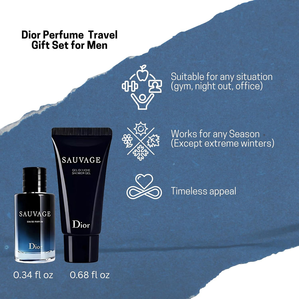 Dior Sauvage - Perfume para hombre \u2013 Mini set de regalo de fra...