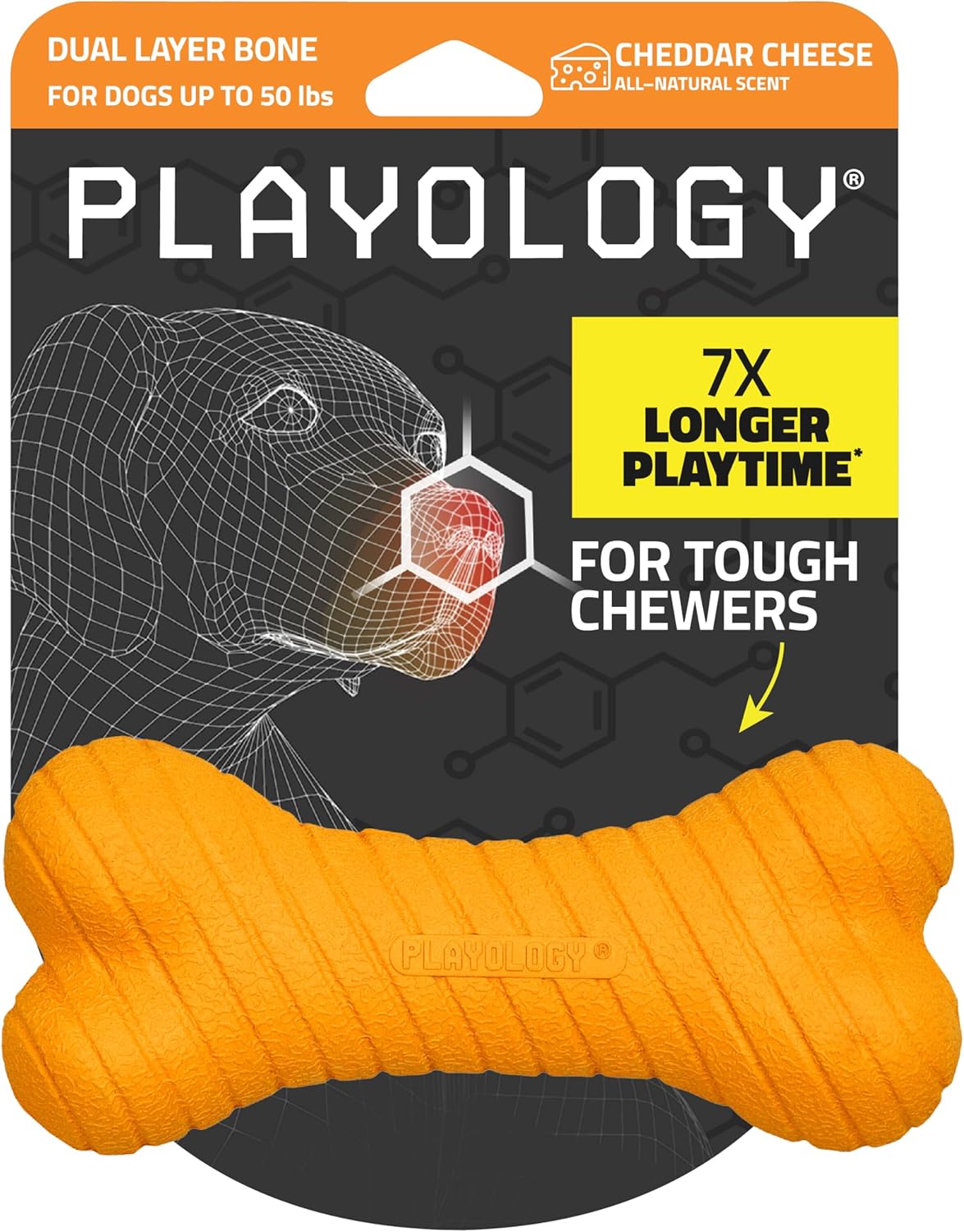 Juguetes para Perros Playology | Hueso de Doble Capa Masticable Dur...