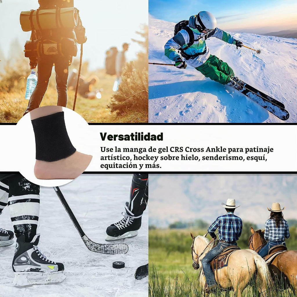 CRS Cross Mangas de gel para tobillo. Un par de calcetines acolchad...
