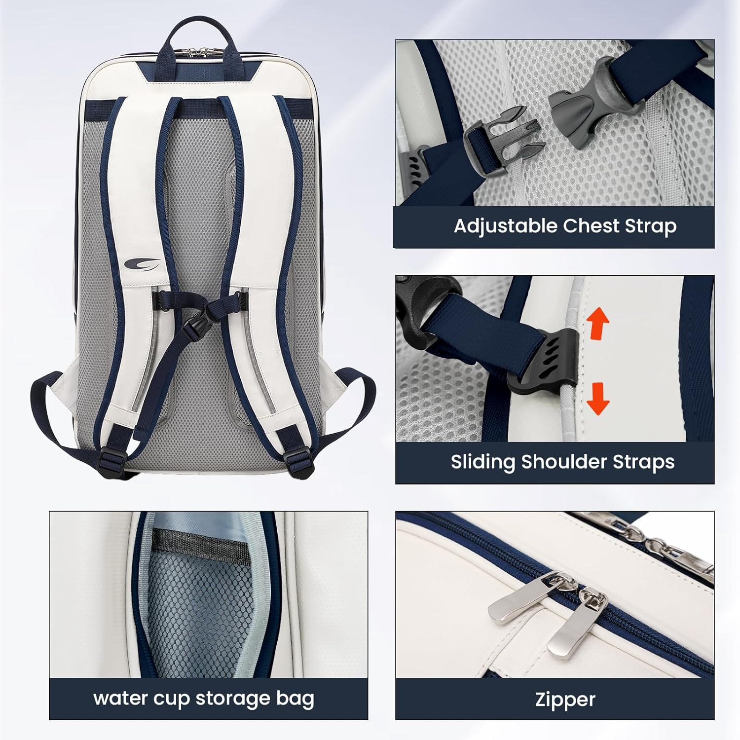 CCGTIOR Bolsa para Raqueta De Tenis Mochila Pickleball Padel con Co...