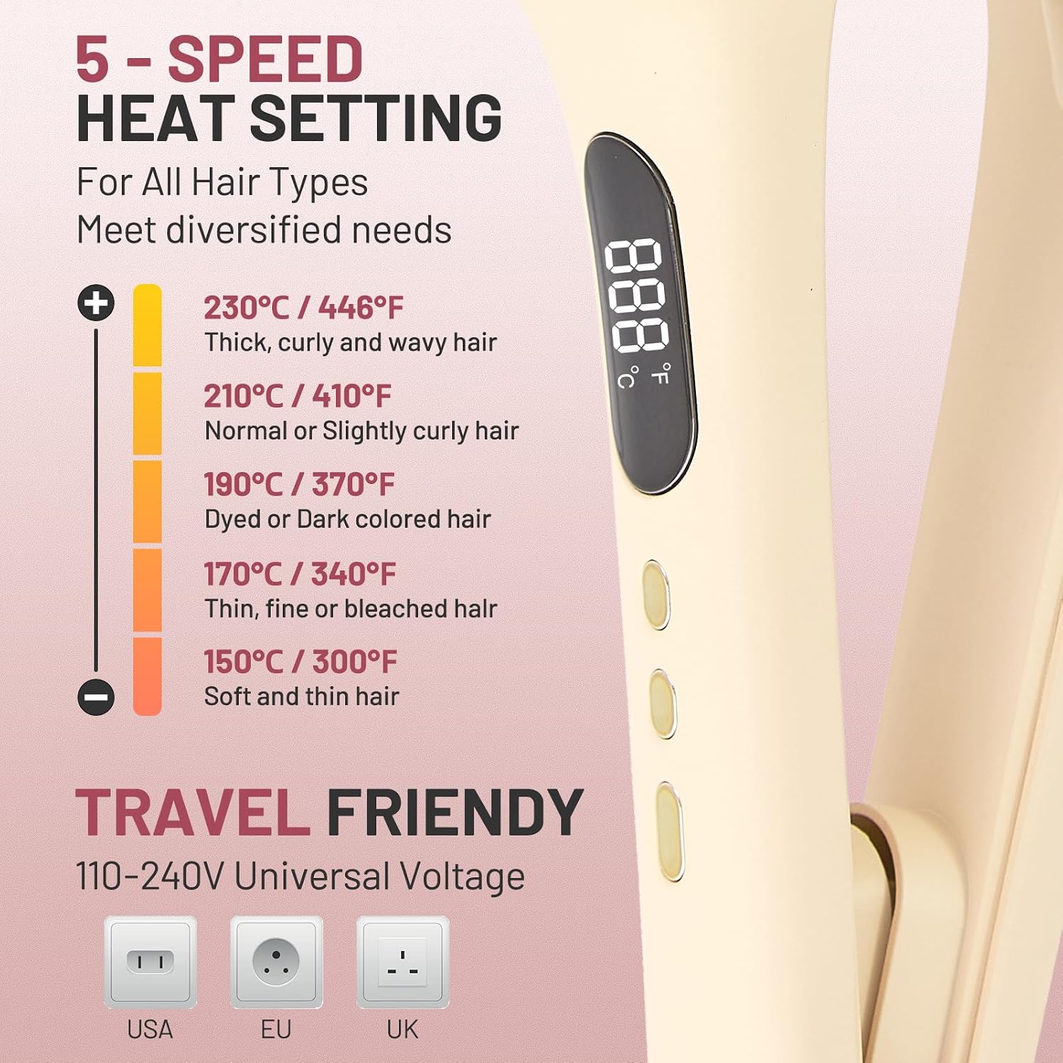 Tieumioe Beach Waver - Plancha rizadora para mujer de 1.25 pulgadas...