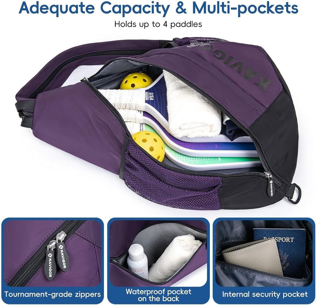 KAVIGOR Bolsa de pickleball 2025, mochila ultraligera convertible c...