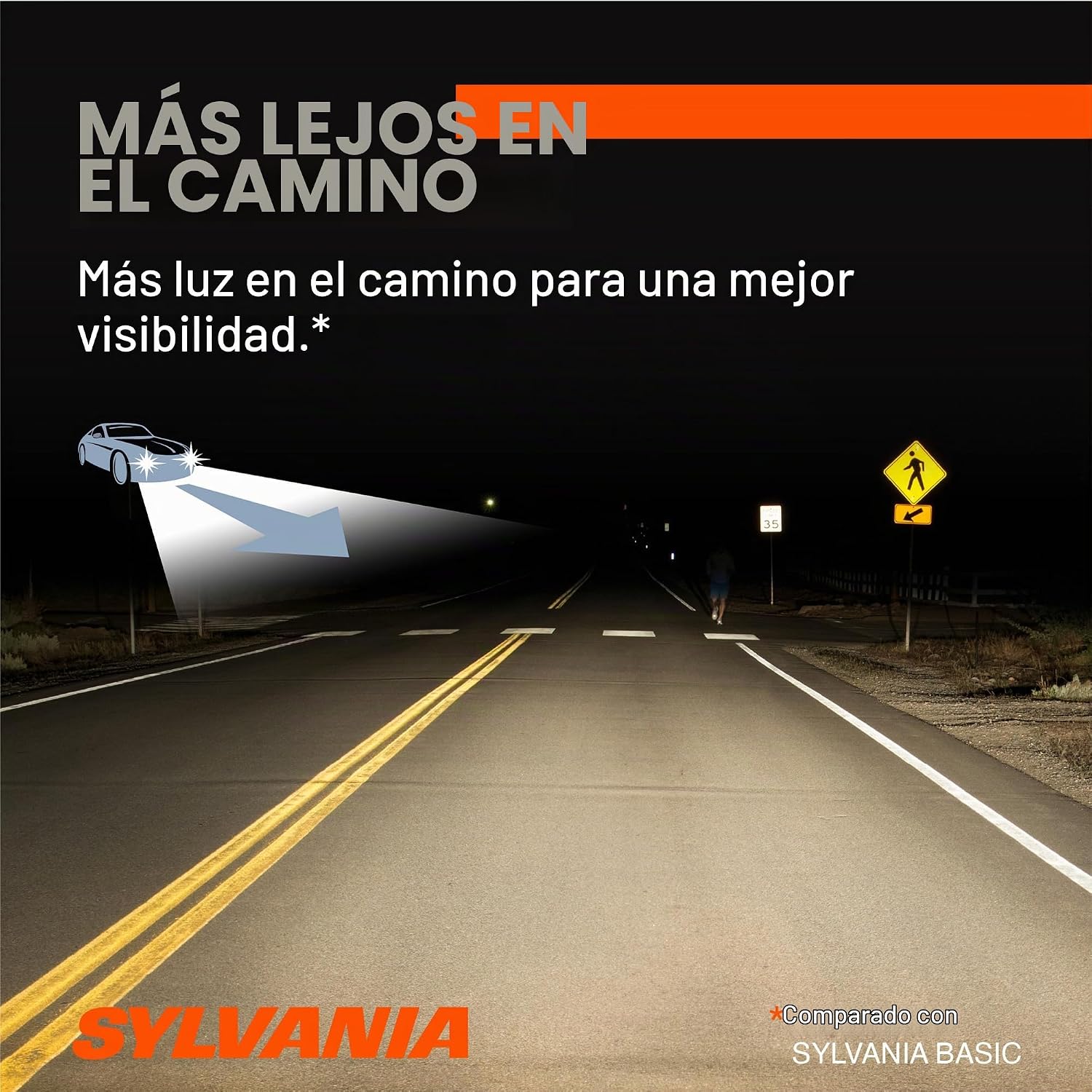 Foco halógeno faro de alto rendimiento Sylvania 9003 (también encaj...