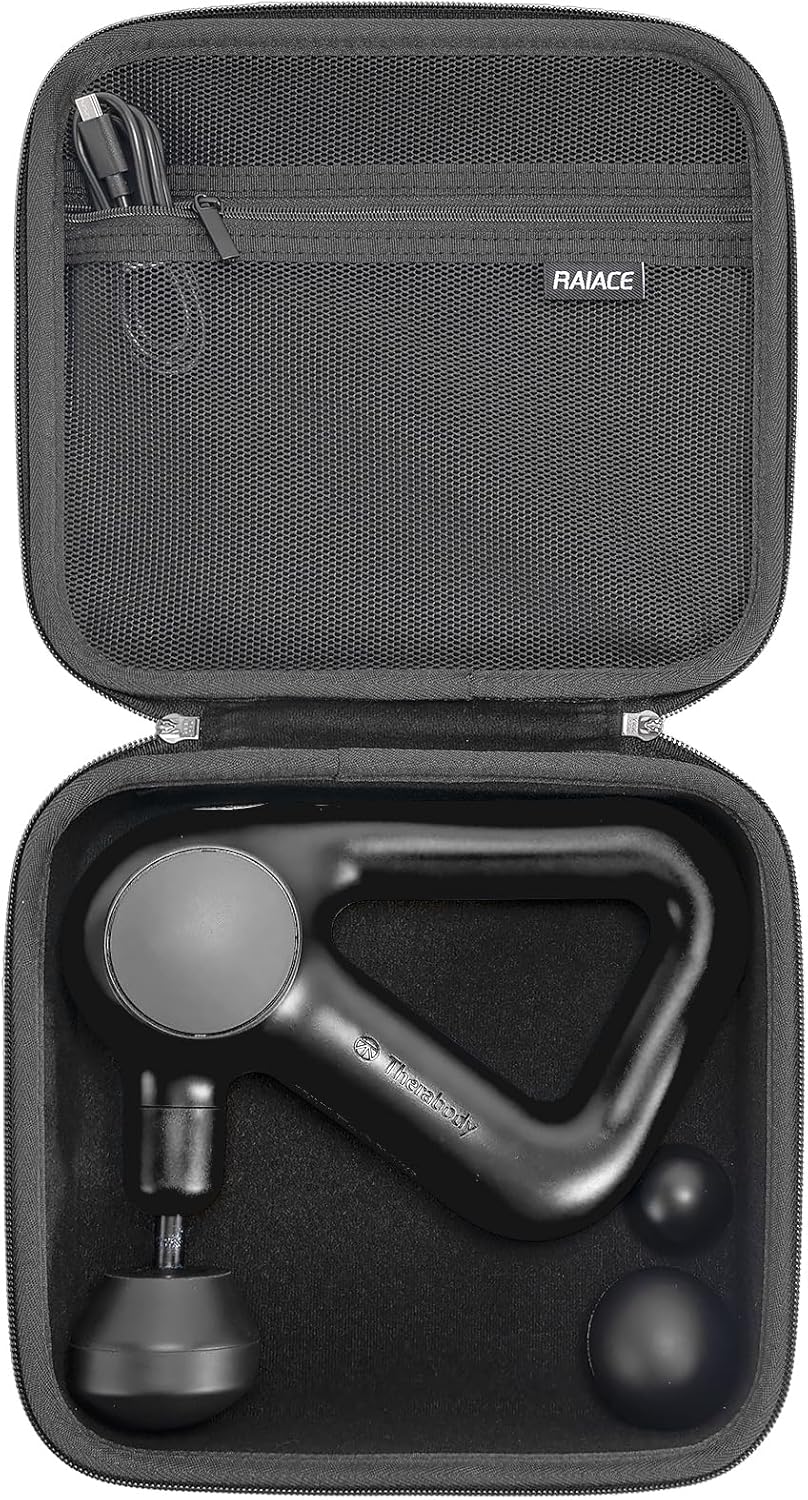 RAIACE Funda para pistola de masaje, funda rígida de almacenamiento...