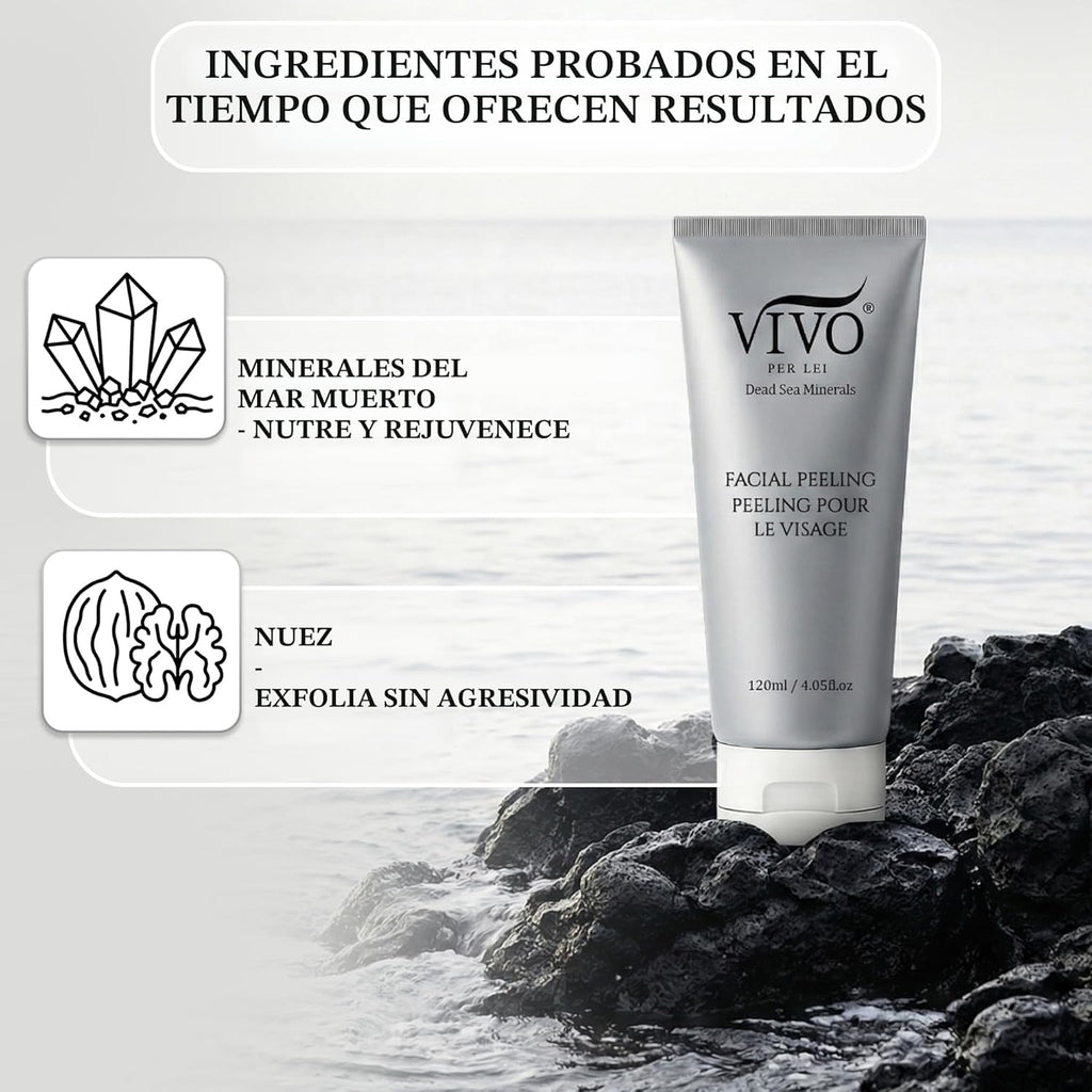 Peeling facial Vivo per Lei, Paquete de 1, Blanco