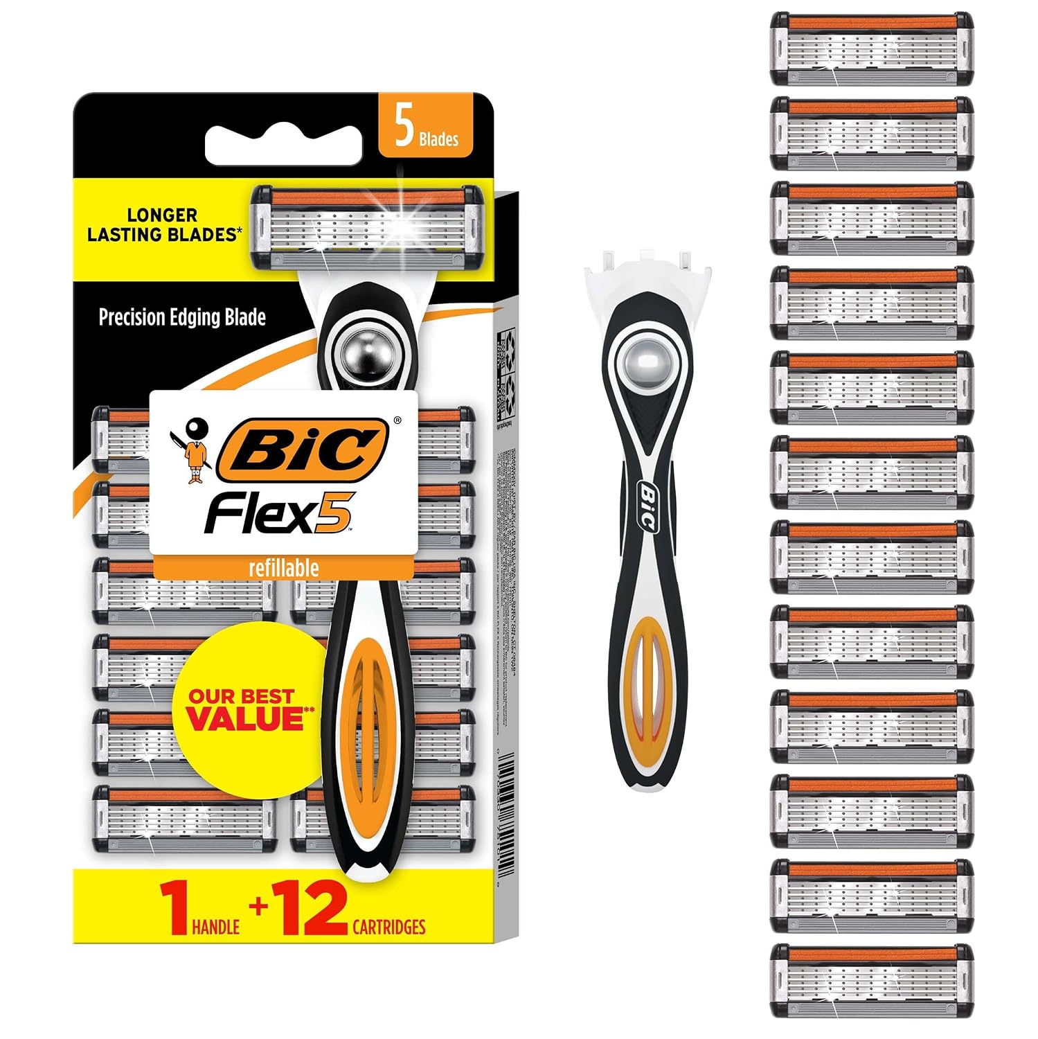 BIC Flex 5 - Maquinillas de afeitar recargables de 5 cuchillas para...