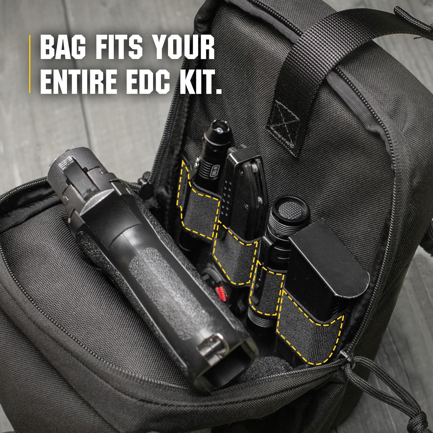 M-Tac CCW - Bolsa de bandolera para hombres y mujeres - Bolso tácti...