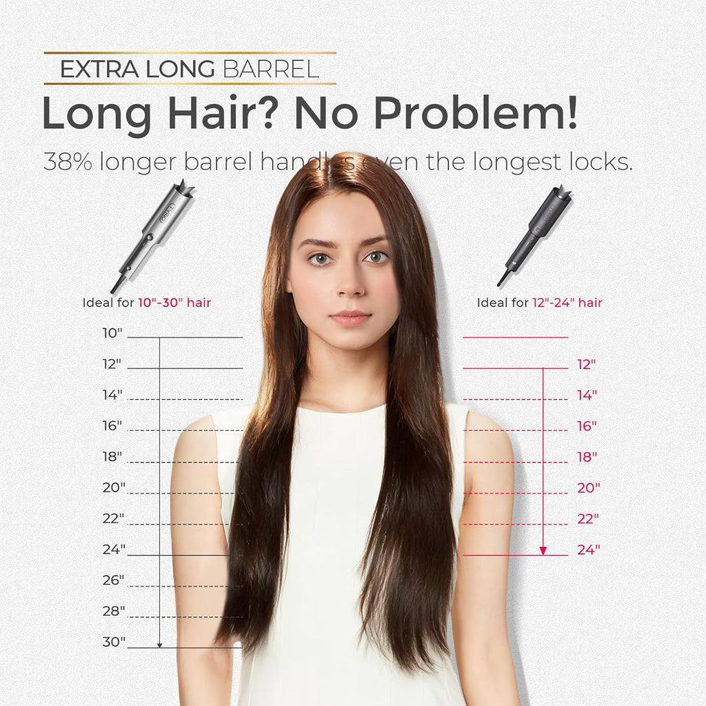 TYMO CurlPro Plus - Rizador giratorio automático, varita rizadora d...