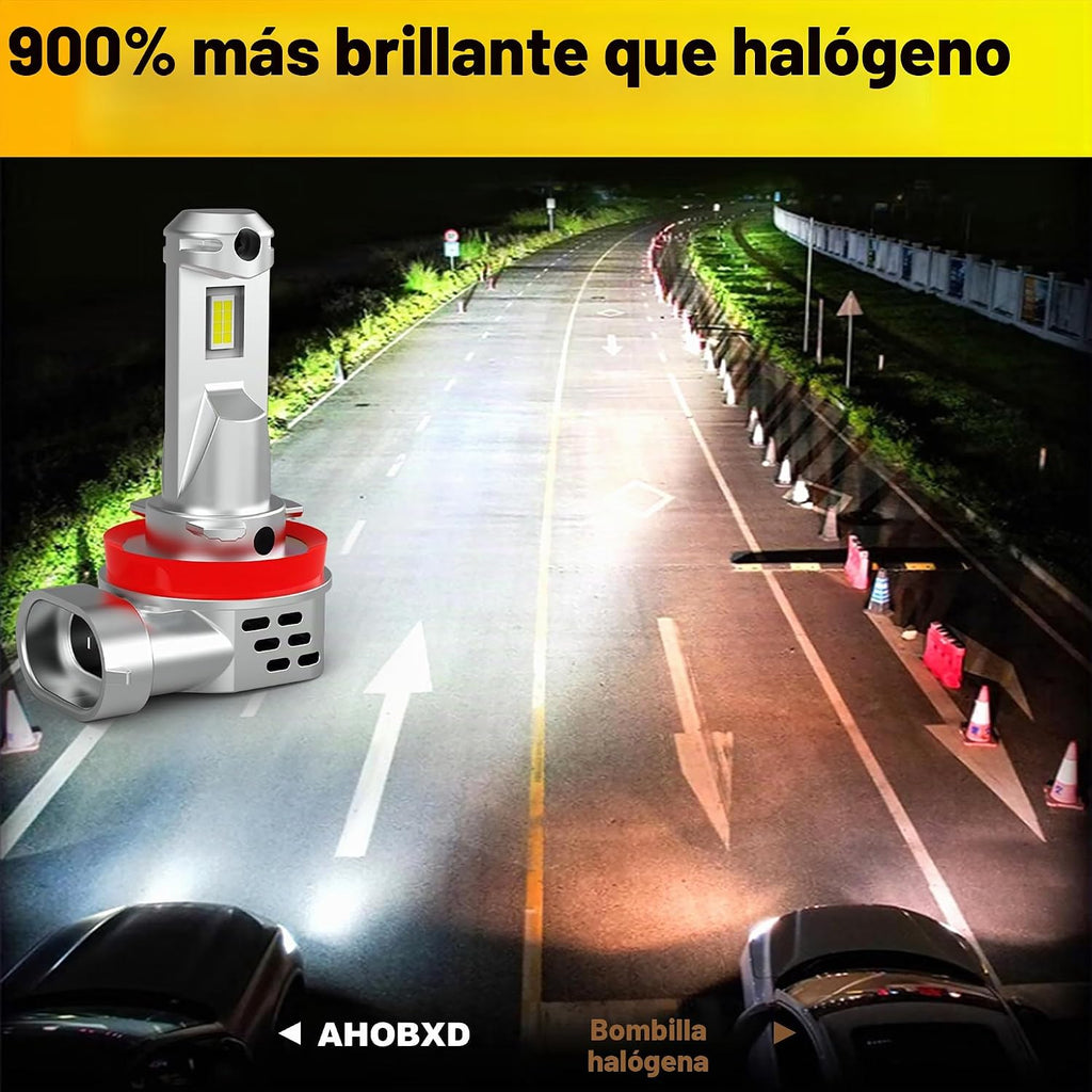 AHOBXD Bombillas LED H11, bombillas H8 H9 H16 mejoradas 900% de bri...