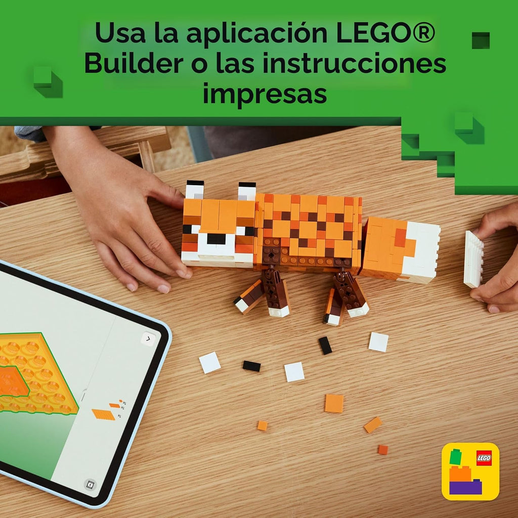 LEGO Minecraft The Fox - Juguete de construcción y simulación para...