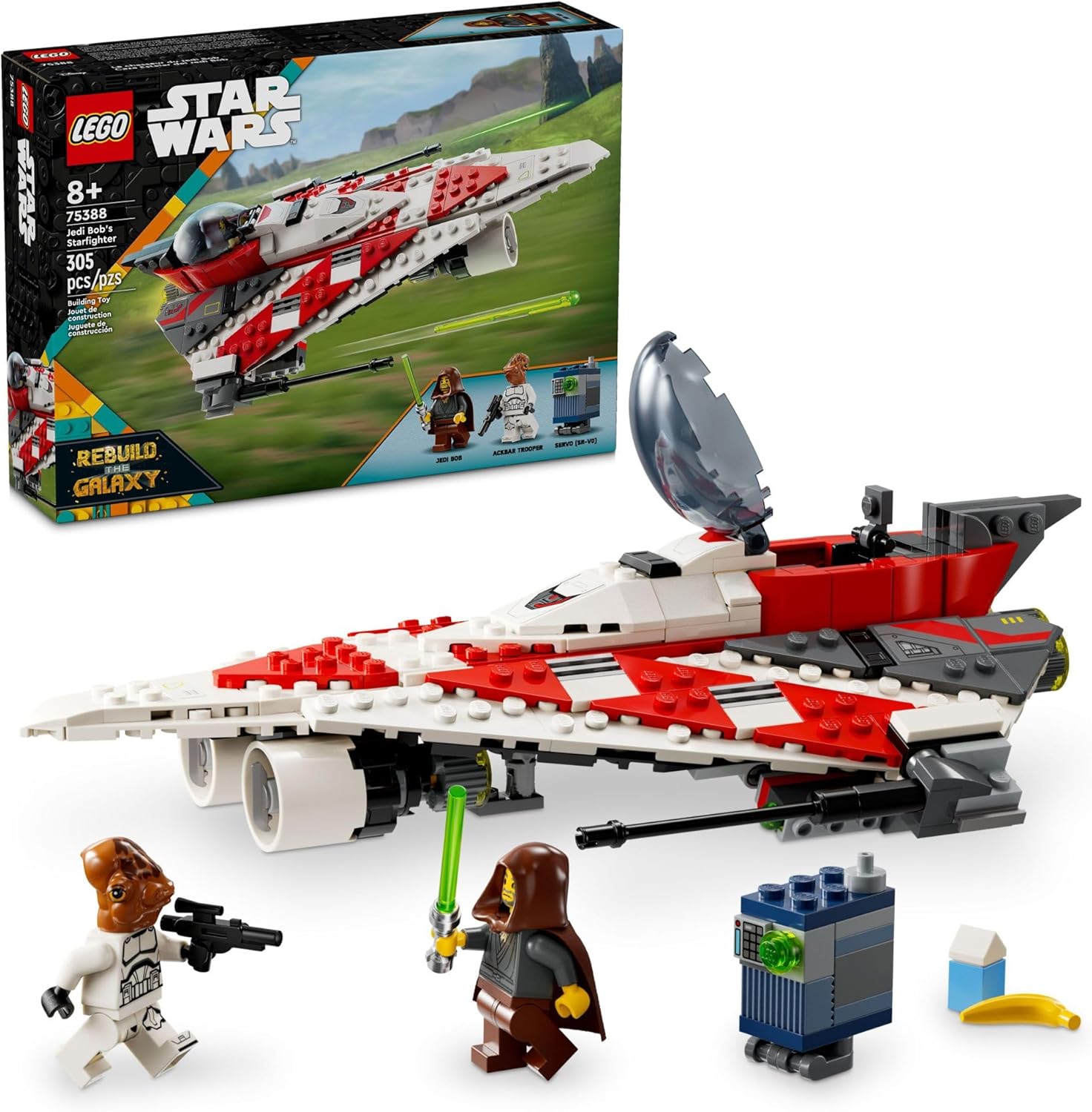 LEGO Star Wars Jedi Bob's Starfighter Vehículo de juguete const...